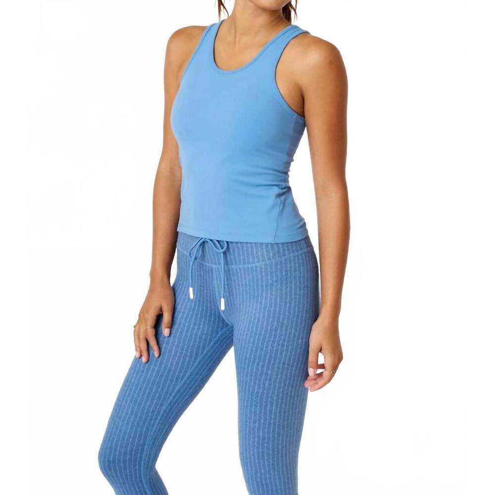 NEW CREAM YOGA fern bra tank top in blue